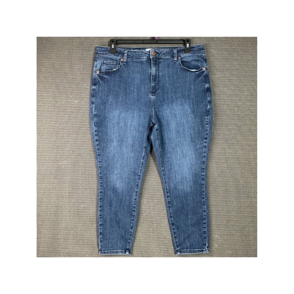 Sonoma Goods For Life High Rise Skinny Jeans Size 18S Blue Denim Stretch Blend